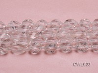 Wholesale 11x16mm Baroque Faceted Rock Crystal Beads Loose String
