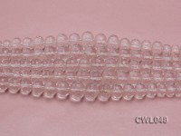 Wholesale 5×7.5-14x18mm Wheel-shaped Faceted Rock Crystal Beads Loose String