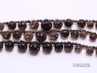 Wholesale 7×10-15x20mm Drop-shaped Faceted Smoky Quartz Beads Loose String