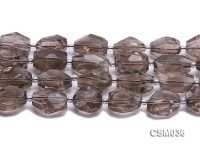 Wholesale 16x20mm Irregular Faceted Smoky Quartz Pieces Loose String