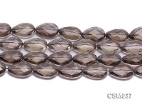 Wholesale 18x24mm Drop-shaped Faceted Smoky Quartz Beads Loose String