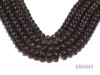 Wholesale 10x14mm Wheel-shaped Faceted Smoky Quartz Beads Loose String