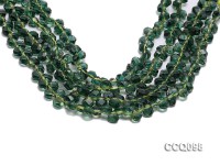 Wholesale 7x8mm Drop-shaped Green Faceted Synthetic Quartz Beads Loose String