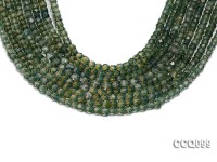 Wholesale 5mm Round Green Faceted Synthetic Quartz Beads Loose String