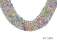 Wholesale 6.5mm Round Colorful Faceted Synthetic Quartz Beads Loose String