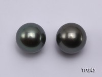 14.5-15.5mm Black Round Loose Tahitian Pearls