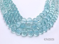 Wholesale 6×8-14x18mm Wheel-shaped Faceted Simulated Aquamarine Beads Loose String