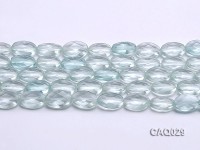 Wholesale 10x14mm Oval Faceted Simulated Aquamarine Beads Loose String