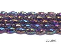 Wholesale 12x20mm Rice-shaped Faceted Synthetic Quartz Beads Loose String