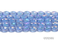 Wholesale 12x15mm Blue Rice-shaped Faceted Synthetic Quartz Beads Loose String