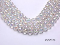 Wholesale 16mm Round Faceted Synthetic Quartz Beads Loose String