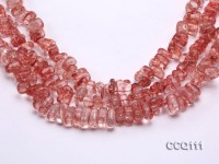 Wholesale 6x9x12mm Red Synthetic Quartz Chips Loose String