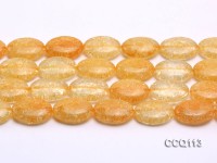 Wholesale 18x25mm Oval Orange Synthetic Quartz Beads Loose String