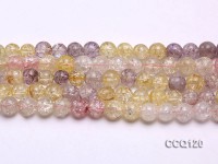 Wholesale 9mm Round Colorful Synthetic Quartz Beads Loose String