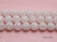 Wholesale 20mm Round Inner-cracked Faceted Rock Crystal Beads Loose String