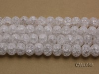 Wholesale 13x18mm Wheel-shaped Inner-cracked Faceted Rock Crystal Beads Loose String