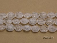 Wholesale 20mm Button-shaped Rock Crystal Beads Loose String
