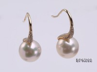 9mm Round White Akoya Pearl Earring with 14k Gold Earring Hooks