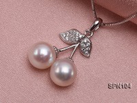 Selected 7mm White Round Natural Akoya Pearl Pendant with 18k Gold Bail