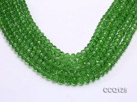 Wholesale 10x7mm Green Faceted Synthetic Quartz Beads Loose String