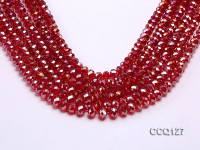 Wholesale 10x7mm Red Faceted Synthetic Quartz Beads Loose String