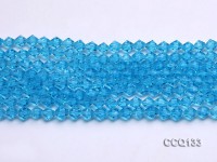 Wholesale 6.5mm Blue Faceted Synthetic Quartz Beads Loose String