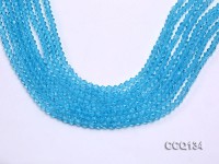 Wholesale 4.5mm Blue Faceted Synthetic Quartz Beads Loose String