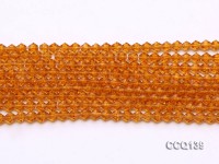 Wholesale 4.5mm Orange Faceted Synthetic Quartz Beads Loose String