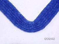 Wholesale 2.5×2.5mm Blue Faceted Synthetic Quartz Beads Loose String
