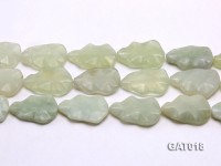 Wholesale 25x35mm Irregular Green Faceted Prehnite Pieces Loose String