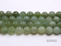 Wholesale 18mm Round Green Faceted Prehnite Beads Loose String
