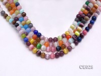 Wholesale 4mm Round Colorful Cat’s Eye Beads Loose String