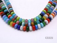 Wholesale 8x12mm Flatly Round Colorful Cat’s Eye Beads Loose String