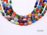 Wholesale 8x15mm Irregular Colorful Cat’s Eye Beads Loose String