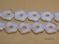 Wholesale 35mm Flower-shaped Milky Moonstone Beads Loose String