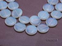 Wholesale 30mm Button-shaped Milky Moonstone Beads Loose String