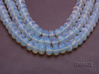 Wholesale 9x15mm Wheel-shaped Milky Faceted Moonstone Beads Loose String