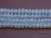 Wholesale 9x15mm Wheel-shaped Milky Faceted Moonstone Beads Loose String