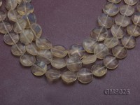 Wholesale 16mm Button-shaped Light-yellow Moonstone Beads Loose String