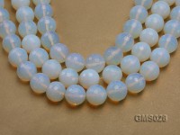 Wholesale 19m Round Milky Faceted Moonstone Beads Loose String