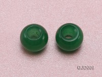 Wholesale 10x13mm Circle-shaped Loose Green Jade Beads