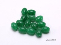 Wholesale 9x12mm Pillar-shaped Loose Green Jade Beads