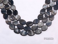 Wholesale 15x20mm Oval Grey Freshwater shell Pieces Loose String