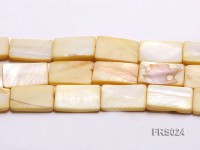 Wholesale 20x30mm Rectangular Ivory Freshwater shell Pieces Loose String