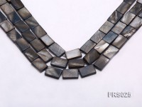 Wholesale 10x20mm Rectangular Grey Freshwater shell Pieces Loose String
