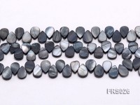 Wholesale 9x13mm Drop-shaped Grey Freshwater shell Pieces Loose String
