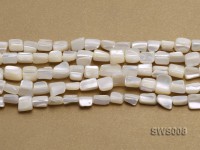 Wholesale 6x8mm Irregular White Seashell Beads Loose String