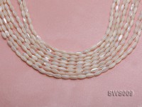 Wholesale 4x8mm Oval White Seashell Beads Loose String
