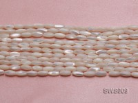 Wholesale 4x8mm Oval White Seashell Beads Loose String