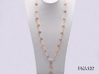 11.5mm-12.5mm Multi-color Edison Pearl Opera Necklace